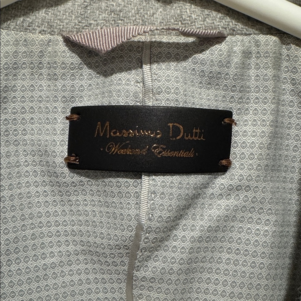 Massimo Dutti Light Gray Wool/Alpaca Blazer - Picture 2 of 7